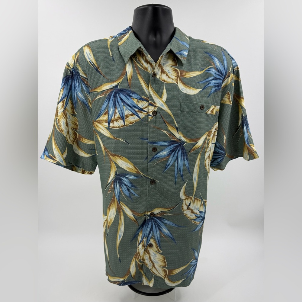 Quiksilver Waterman Comfort Fit Floral Print Short Sleeve Hawaiian Mens Size XXL
